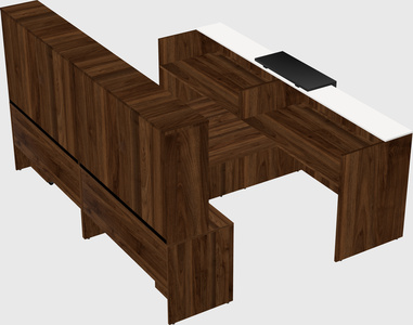 Shared u-shaped reception desks