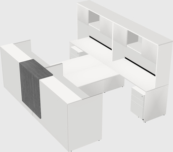 Bureaux d'accueil partagés en u