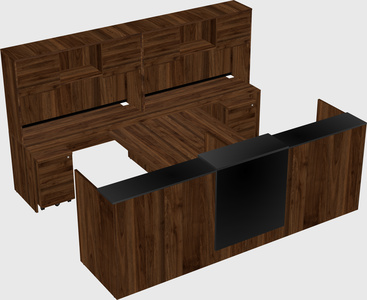 Shared u-shaped reception desks