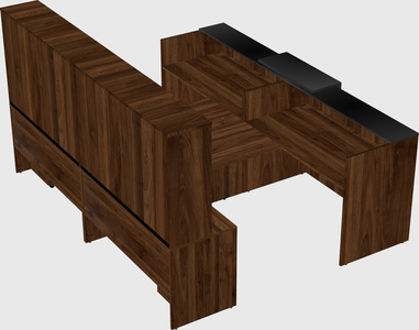 Shared u-shaped reception desks