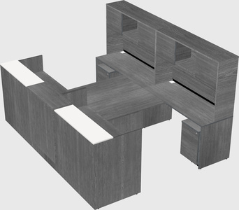 Shared u-shaped reception desks