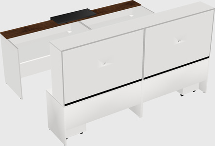 Shared u-shaped reception desks