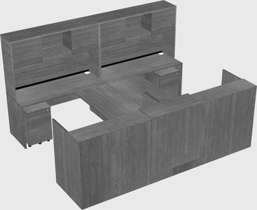 Shared u-shaped reception desks