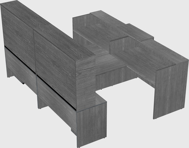 Shared u-shaped reception desks