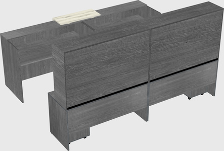 Shared u-shaped reception desks
