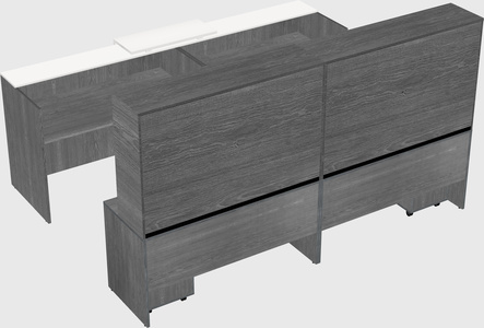 Shared u-shaped reception desks