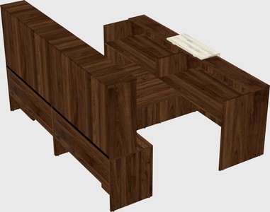 Shared u-shaped reception desks