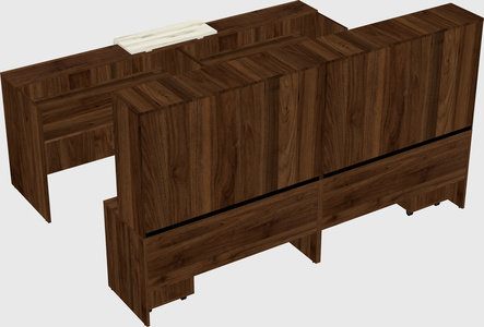 Shared u-shaped reception desks