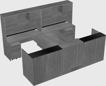 Shared u-shaped reception desks