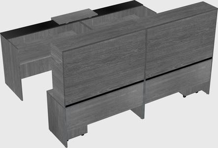 Shared u-shaped reception desks