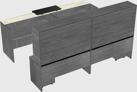 Shared u-shaped reception desks