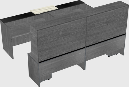 Shared u-shaped reception desks