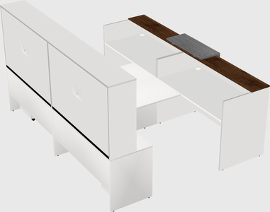 Shared u-shaped reception desks