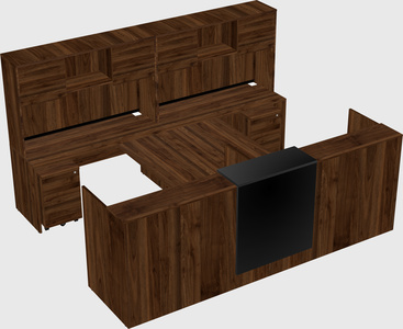 Shared u-shaped reception desks