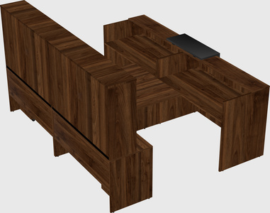 Shared u-shaped reception desks