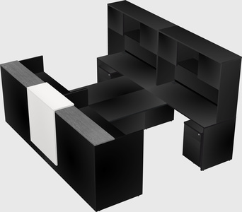 Shared u-shaped reception desks