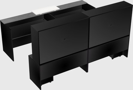 Shared u-shaped reception desks