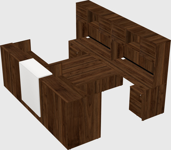 Shared u-shaped reception desks
