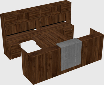 Shared u-shaped reception desks