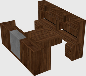 Shared u-shaped reception desks