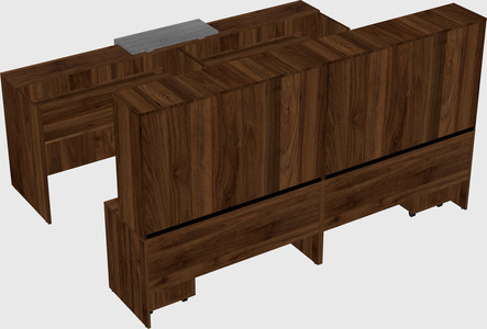 Shared u-shaped reception desks