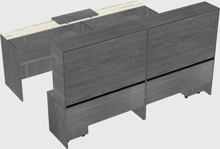Shared u-shaped reception desks