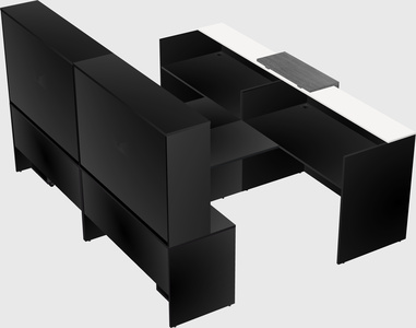 Shared u-shaped reception desks