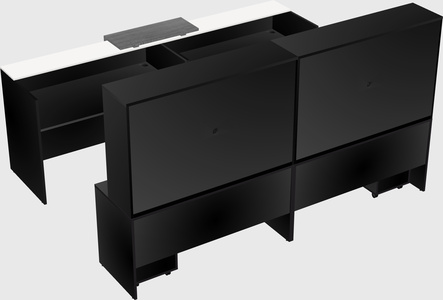 Shared u-shaped reception desks