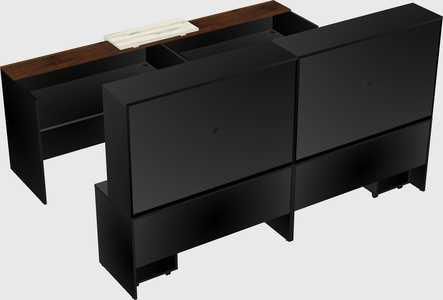 Shared u-shaped reception desks