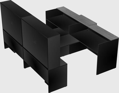 Shared u-shaped reception desks