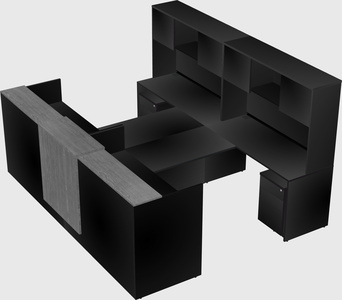 Shared u-shaped reception desks