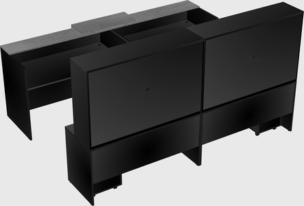 Shared u-shaped reception desks