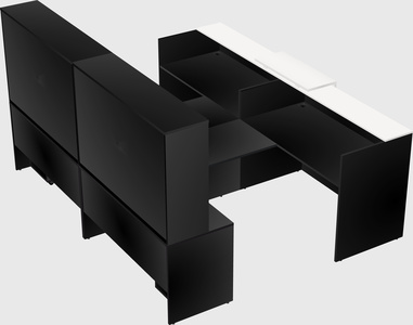 Shared u-shaped reception desks