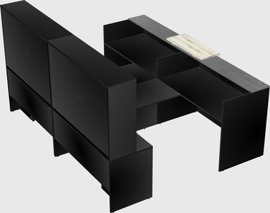 Shared u-shaped reception desks