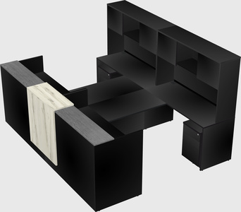 Shared u-shaped reception desks