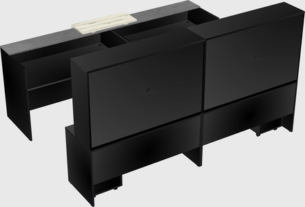 Shared u-shaped reception desks