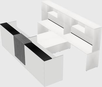 Shared u-shaped reception desks