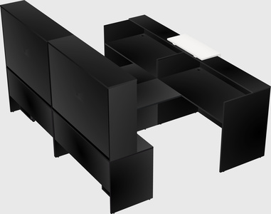 Shared u-shaped reception desks