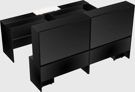 Shared u-shaped reception desks