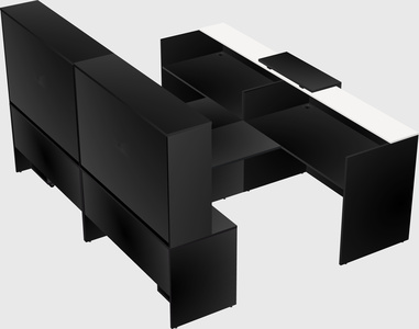 Shared u-shaped reception desks