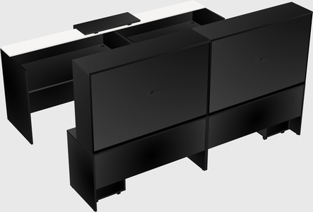 Shared u-shaped reception desks