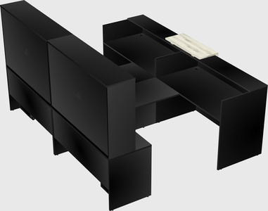 Shared u-shaped reception desks