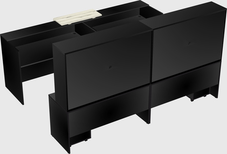 Shared u-shaped reception desks