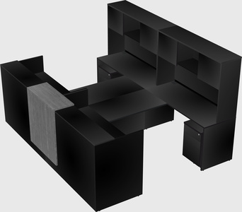Shared u-shaped reception desks