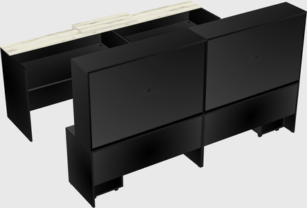 Shared u-shaped reception desks