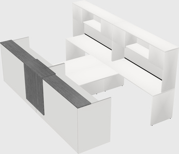Shared u-shaped reception desks
