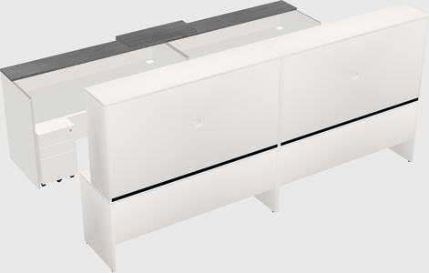 Shared u-shaped reception desks