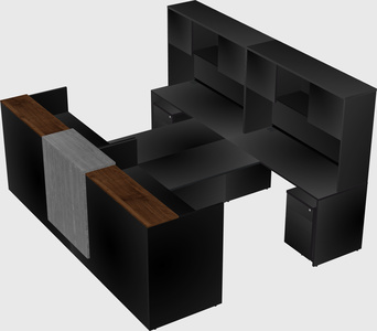 Shared u-shaped reception desks