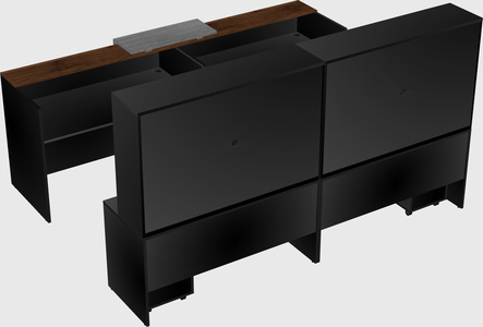 Shared u-shaped reception desks