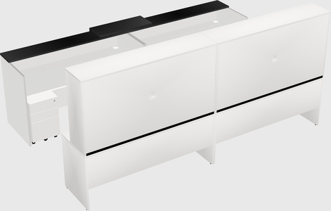 Shared u-shaped reception desks